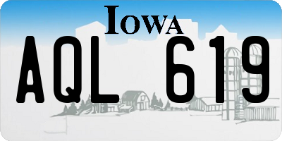 IA license plate AQL619