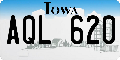 IA license plate AQL620