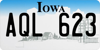 IA license plate AQL623