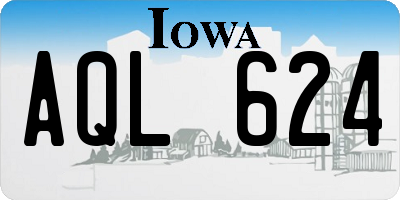 IA license plate AQL624