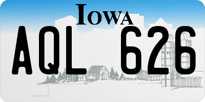 IA license plate AQL626