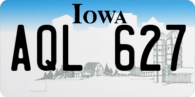 IA license plate AQL627