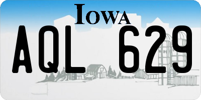 IA license plate AQL629