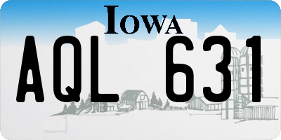 IA license plate AQL631