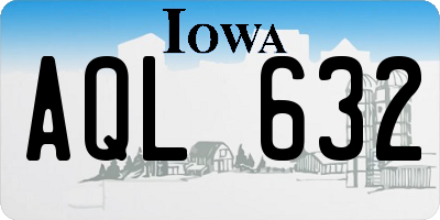 IA license plate AQL632