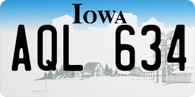 IA license plate AQL634