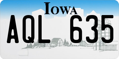 IA license plate AQL635