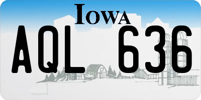 IA license plate AQL636
