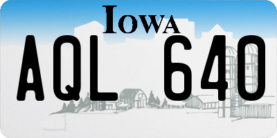 IA license plate AQL640