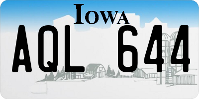IA license plate AQL644
