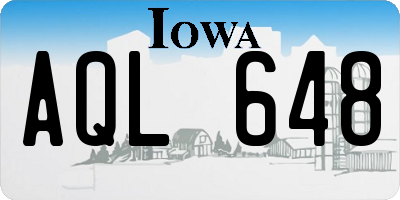 IA license plate AQL648
