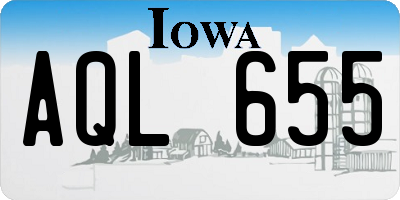 IA license plate AQL655