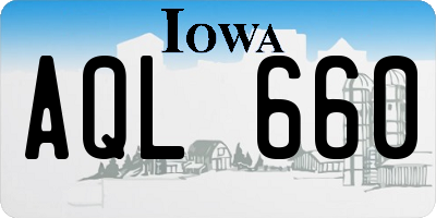 IA license plate AQL660