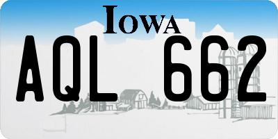 IA license plate AQL662