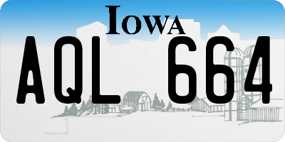 IA license plate AQL664