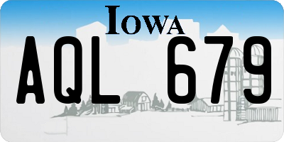 IA license plate AQL679