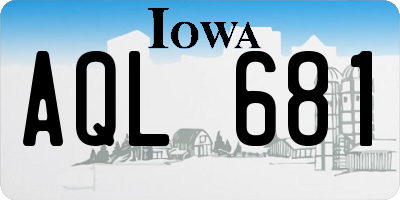 IA license plate AQL681
