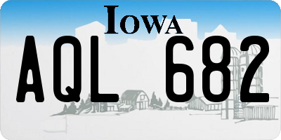 IA license plate AQL682