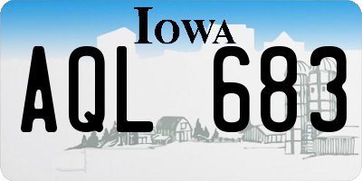 IA license plate AQL683