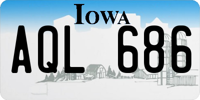 IA license plate AQL686