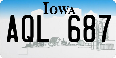 IA license plate AQL687