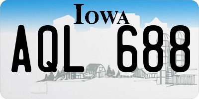 IA license plate AQL688