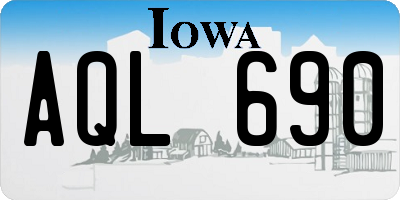 IA license plate AQL690