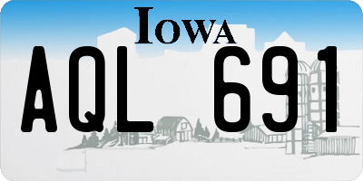 IA license plate AQL691