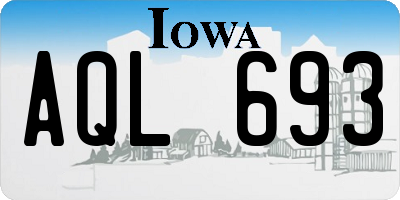 IA license plate AQL693