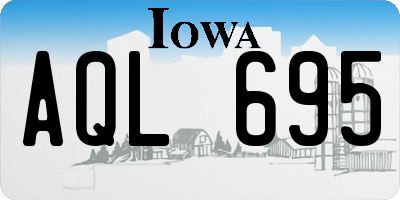 IA license plate AQL695