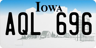 IA license plate AQL696