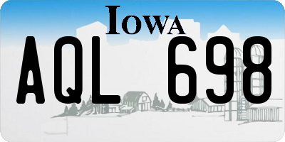 IA license plate AQL698
