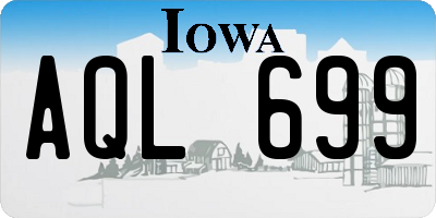 IA license plate AQL699