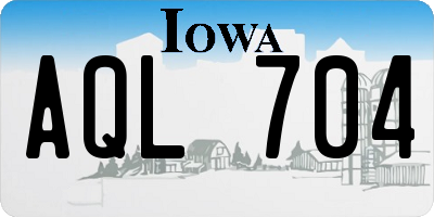 IA license plate AQL704