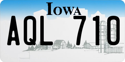 IA license plate AQL710