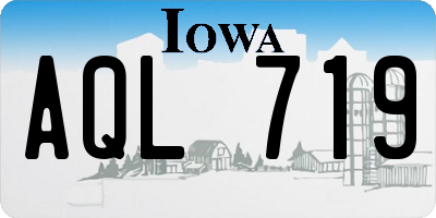 IA license plate AQL719