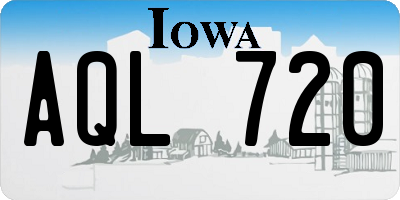 IA license plate AQL720