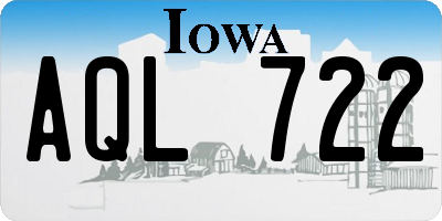 IA license plate AQL722