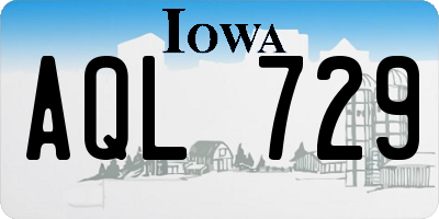 IA license plate AQL729