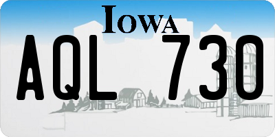 IA license plate AQL730