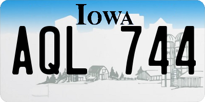 IA license plate AQL744