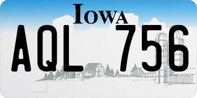 IA license plate AQL756