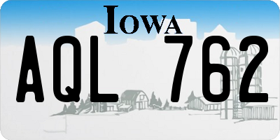 IA license plate AQL762