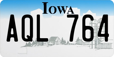 IA license plate AQL764