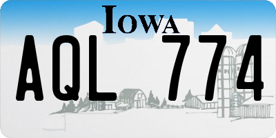 IA license plate AQL774