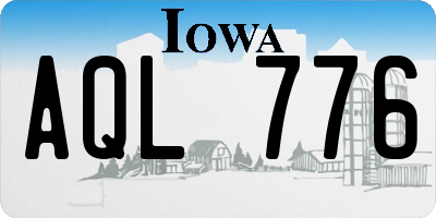 IA license plate AQL776