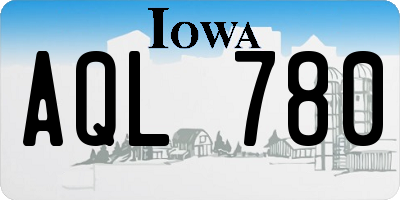 IA license plate AQL780