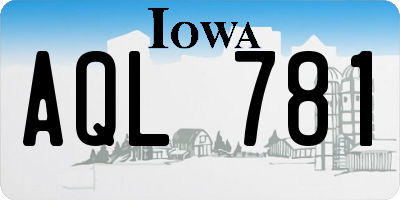 IA license plate AQL781
