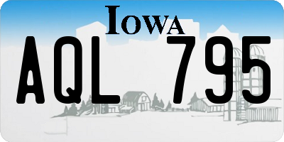 IA license plate AQL795