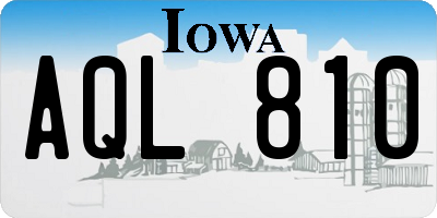 IA license plate AQL810